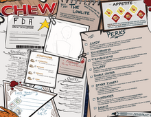 Load image into Gallery viewer, CHEW: Character Menus (RPG Supplement)