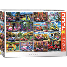 Load image into Gallery viewer, 16 Scooters 1000 Piece Jigsaw Puzzle Eurographics
