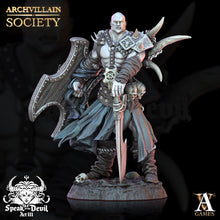 Load image into Gallery viewer, 3D Printed Archvillain Games Alaric Voidblade Archvillain Society Vol. XXV 28 32mm D&D