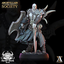 Load image into Gallery viewer, 3D Printed Archvillain Games Alaric Voidblade Archvillain Society Vol. XXV 28 32mm D&D