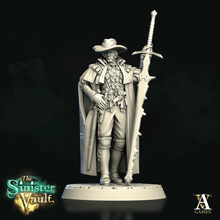 Load image into Gallery viewer, 3D Printed Archvillain Games Alcuin the Witchunter The Sinister Vault 28 32mm D&D