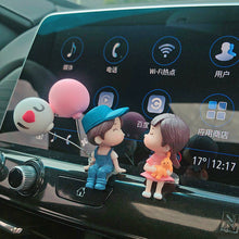 Load image into Gallery viewer, Romantic Anime Couple Figurines – 4PCS Resin Dashboard Decor