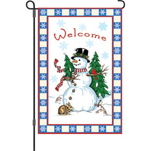 Load image into Gallery viewer, Welcome Snowman 12 and 28 inch flags