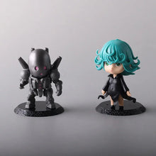 Load image into Gallery viewer, 6Pcs One Punch Man Chibi Anime Figures, Saitama Genos Garou Bang Tatsumaki Mumen Rider Metal Knight, OPM Collection Set