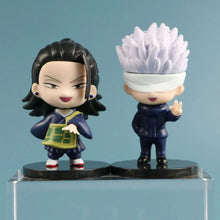 Load image into Gallery viewer, 6 Pcs Set Jujutsu Kaisen Gojo Satoru Geto Suguru Zenin Maki Inumaki Toge Panda Yuta Okkotsu Figures, Kawaii Chibi Mini Anime Figurines PVC JJK Model Statue Toys 6-8 cm