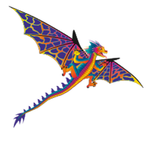Load image into Gallery viewer, 76 Inch Wingspan SuperSize Ultra 3D Dragon Ripstop Nylon Dragon Kite