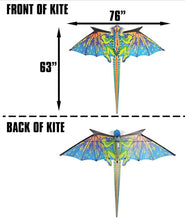 Load image into Gallery viewer, 76 Inch Wide SuperSize 3-D Dragon Ripstop Nylon Dragon Kite