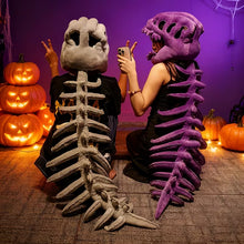 Load image into Gallery viewer, 80 CENTIMETER LONG DINOSAUR SKELETON PLUSH COSTUME