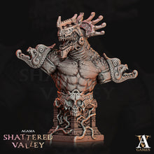 Load image into Gallery viewer, 3D Printed Archvillain Games Agama Shattered Valley Tzeekul the Conqueror - Bust 28mm 32mm D&D