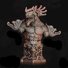 Load image into Gallery viewer, 3D Printed Archvillain Games Agama Shattered Valley Tzeekul the Conqueror - Bust 28mm 32mm D&D