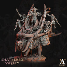 Load image into Gallery viewer, 3D Printed Archvillain Games Agama Shattered Valley - Tzeekul the Conqueror 28mm 32mm D&D