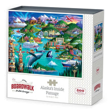Load image into Gallery viewer, Alaska's Inside Passage 500 Piece Jigsaw Puzzle Boardwalk
