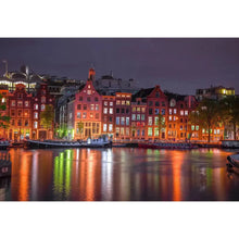 Load image into Gallery viewer, Amsterdam by Night 150 Piece Wood Jigsaw Puzzle Wooden City