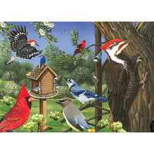Load image into Gallery viewer, Around the Birdfeeder 35 Piece Tray Jigsaw Puzzle Cobble Hill