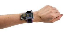 Load image into Gallery viewer, Wrist wearing a futuristic smartwatch with a white background