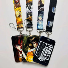 Load image into Gallery viewer, Attack On Titan Card Holder Lanyards Keys Neck Strap Card Badge Keychains For Anime Otaku Fans Gifts