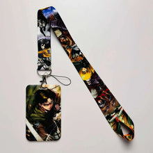 Load image into Gallery viewer, Attack On Titan Card Holder Lanyards Keys Neck Strap Card Badge Keychains For Anime Otaku Fans Gifts