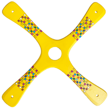 Load image into Gallery viewer, Competition boomerang - Yellow Barcelona Boomerangs.