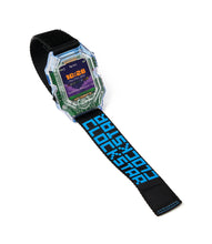 Load image into Gallery viewer, Digital wristwatch with a blue strap displaying text on a white background