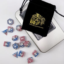 Load image into Gallery viewer, Elemental Glimmer - 14 Piece DnD Dice Set | Acrylic RPG Gaming Dice