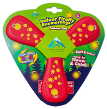 Load image into Gallery viewer, Indoor Firefly Boomerangs - Blue or Red - Fun indoor foam boomerangs for kids