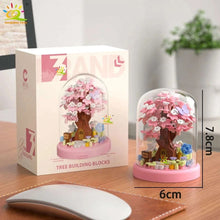 Load image into Gallery viewer, Four Seasons Mini Tree House with Display Box Model Mini Figurines Building Block Puzzles
