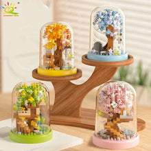 Load image into Gallery viewer, Four Seasons Mini Tree House with Display Box Model Mini Figurines Building Block Puzzles