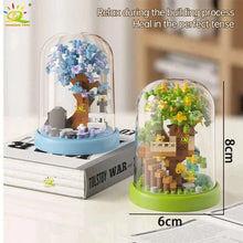 Load image into Gallery viewer, Four Seasons Mini Tree House with Display Box Model Mini Figurines Building Block Puzzles