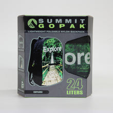 Load image into Gallery viewer, 24 LITER Summit GoPak Purple Maze Folding Lightweight Backpack