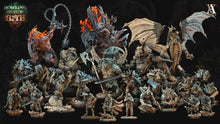 Load image into Gallery viewer, 3D Printed Archvillain Games Akata Howling Horde 28 32mm D&D