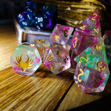 Load image into Gallery viewer, Hedronic Serenity - 14 Piece DnD Dice Set | Acrylic RPG Gaming Dice