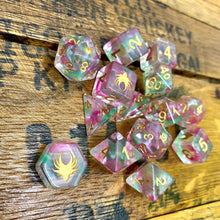 Load image into Gallery viewer, Hedronic Serenity - 14 Piece DnD Dice Set | Acrylic RPG Gaming Dice