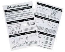 Load image into Gallery viewer, Indoor Firefly Boomerangs - Blue or Red - Fun indoor foam boomerangs for kids