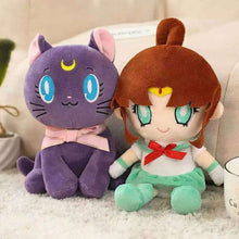 Load image into Gallery viewer, Kawaii Sailor Moon Plush Toy, Moon Cat Moon Hare Cute Girl Heart Filled Anime Doll Bedroom Decoration 25CM