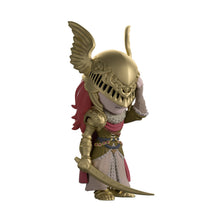 Load image into Gallery viewer, Figurine of Malenia warrior character with gold armor and helmet on a white background