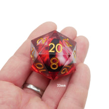 Load image into Gallery viewer, Nosferatu's Eye - Giant D20 Moving Eye DnD Dice | Acrylic RPG Gaming Dice