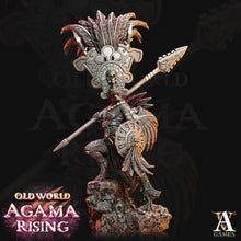 Load image into Gallery viewer, 3D Printed Archvillain Games Agama Sundancers Old World Agama Rising 28 32mm D&D