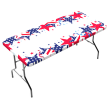 Load image into Gallery viewer, TCPlus 6ft (72 Inch X 30Inch) Tablecloth Patriotic