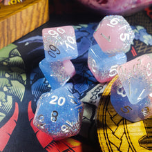 Load image into Gallery viewer, Elemental Glimmer - 14 Piece DnD Dice Set | Acrylic RPG Gaming Dice