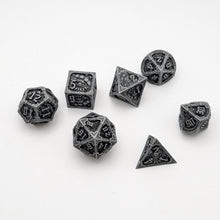 Load image into Gallery viewer, Ancient Call "Elder Scroll" - 7 Piece DnD Dice Set | Metal RPG Gaming Dice