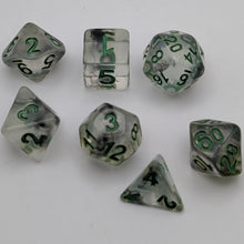 Load image into Gallery viewer, Shining Stars - 7 Piece DnD Dice Set | Acrylic RPG Gaming Dice