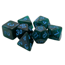 Load image into Gallery viewer, Lake Bottom - 7 Piece DnD Dice Set | Acrylic RPG Gaming Dice