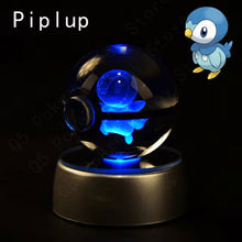Load image into Gallery viewer, Pokemon 3D Crystal Pokeball with LED Light Base, Kids Anime Toy Gifts 2 in