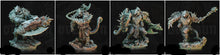 Load image into Gallery viewer, Four different views of a fantasy figurine with 'Overrun' branding on a black background.