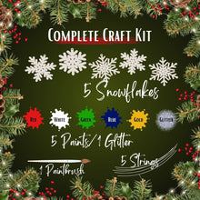 Load image into Gallery viewer, Snowflake Craft Kit | Wood Ornaments