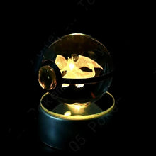 Load image into Gallery viewer, Pokemon 3D Crystal Ball Pokeballs with LED Light Base, Kids Anime Toy Gifts