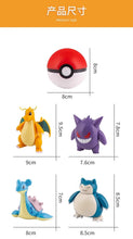 Load image into Gallery viewer, Pokemon Pokeball Anime Figures Toys, Pikachu Gengar Dragonite Snorlax Lapras Pocket Pokeball Toys