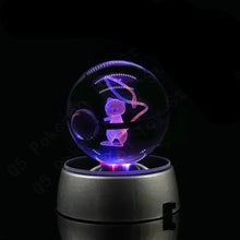 Load image into Gallery viewer, Pokemon 3D Crystal Ball Pokeballs with LED Light Base, Kids Anime Toy Gifts