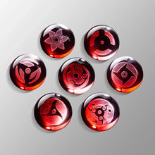 Load image into Gallery viewer, Mangekyo Sharingan Crystal Ball Set 7 PCS With LED Light Base, Naruto Shippuden Anime Figurines Night Lamps