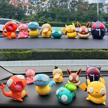 Load image into Gallery viewer, 8 PCS Silly Pokemon Mini Figurine Set, Pikachu Bulbasaur Charmander Squirtle Cute PVC Action Figures
